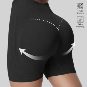 Women’s High Waist Seamless Yoga Fitness Shorts