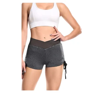 Women’s Honeycomb High-Waist Yoga Shorts